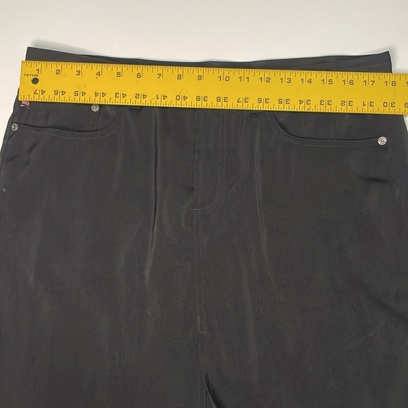 POLO JEANS Black‎ Zip Up Skirt w Slit & Back Pockets Size 14 EUC Preppy Academia - Picture 9 of 11